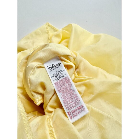 Girls' DISNEY Belle Yellow Glitter Satin Tulle Rosette Dress Costume, Size 4 - Picture 12 of 14